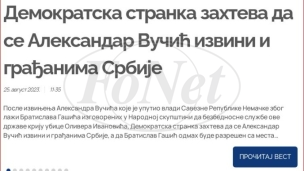 Vučić da se izvini građanima